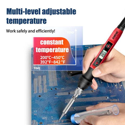 ANENG 60W Adjustable Temperature Electric Soldering Iron Welding Tool,, US Plug, EU Plug