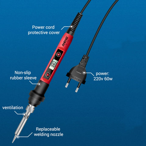 ANENG 60W Adjustable Temperature Electric Soldering Iron Welding Tool,, US Plug, EU Plug