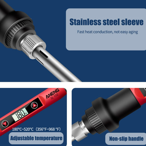 ANENG 60W Adjustable Temperature Electric Soldering Iron Welding Tool,, US Plug, EU Plug