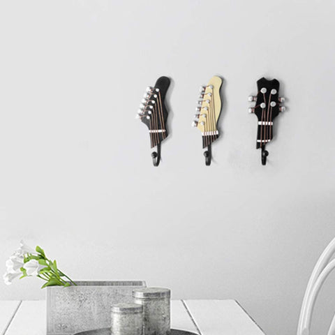 3 PCS Guitar Shape Home Decoration Hook, Guitar Shape Hook
