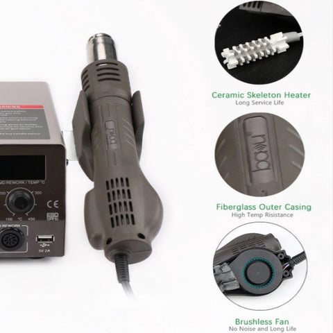 BAKU BA-602D+ Welding Station Set Dual Digital Display Mobile Phone Repair Tin Welding Tool, EU Plug, US Plug