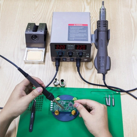 BAKU BA-602D+ Welding Station Set Dual Digital Display Mobile Phone Repair Tin Welding Tool, EU Plug, US Plug