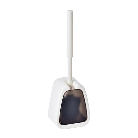 Wall-mounted Toilet Brush Simple No-punching Bathroom Cleaning Brush, White, Black