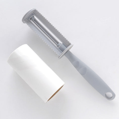 Long Handle Tearable Roller Sticky Paper Household Coat Sticky Hair Artifact, White, Gray, Apricot