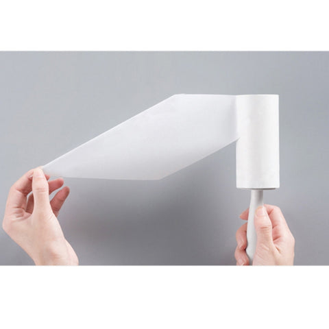 Long Handle Tearable Roller Sticky Paper Household Coat Sticky Hair Artifact, White, Gray, Apricot