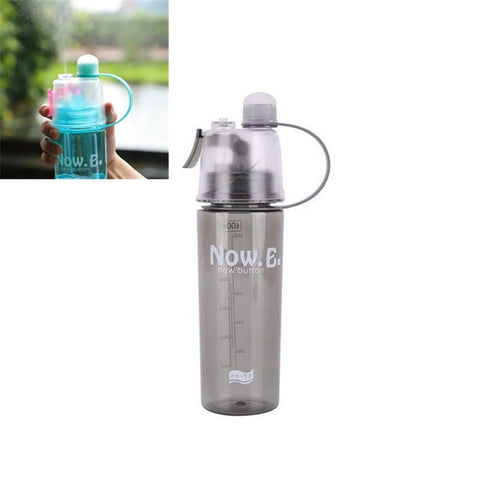 Creative Spray Water Bottle Sports Bottle Portable With Lid Summer Hydration Beauty Plastic Cup, 400 ML, 600 ML