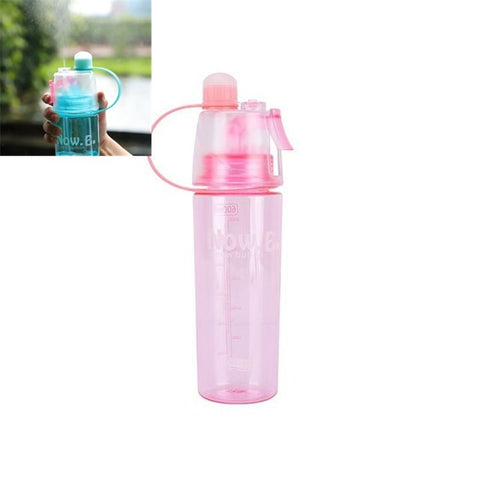 Creative Spray Water Bottle Sports Bottle Portable With Lid Summer Hydration Beauty Plastic Cup, 400 ML, 600 ML