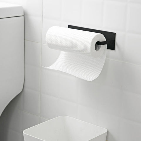 Punch-free Wall-mounted Bathroom Kitchen Roll Holder Towel Rack