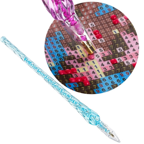 Diamond Painting Pen DIY Cross Stitch Embroidery Crafts Sewing Diamond Painting Tool, Diamond Painting Pen (Purple), Diamond Painting Pen (Pink), Diamond Painting Pen (Blue)