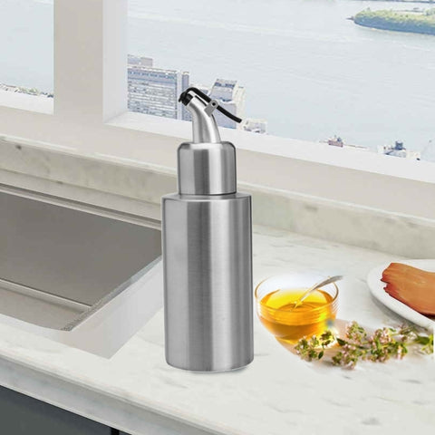 Cylindrical Seasoning Bottle Stainless Steel Oil Pot, 250 ml, 350 ml, 550 ml