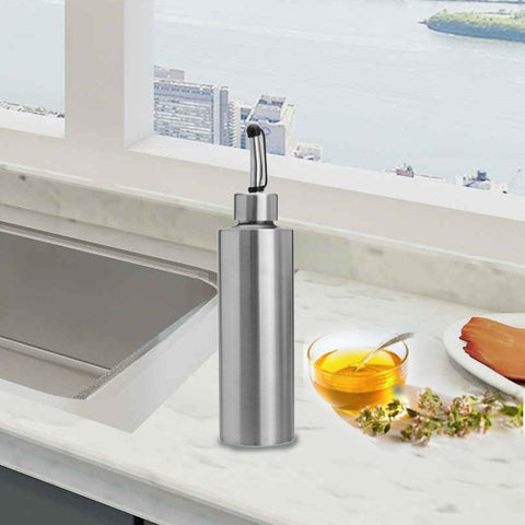 Cylindrical Seasoning Bottle Stainless Steel Oil Pot, 250 ml, 350 ml, 550 ml