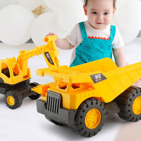 3 PSC / Set Children Simulation Drop-resistant Excavation Engineering Vehicle Toy Set, Random Style Delivery, M, L