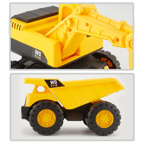 3 PSC / Set Children Simulation Drop-resistant Excavation Engineering Vehicle Toy Set, Random Style Delivery, M, L