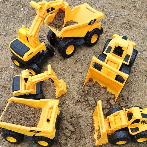 3 PSC / Set Children Simulation Drop-resistant Excavation Engineering Vehicle Toy Set, Random Style Delivery, M, L