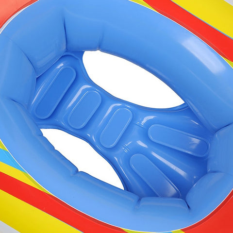 Children Thickened Inflatable Airplane Shape Seat Mount Swimming Ring, Airplane(Blue), Airplane(White)