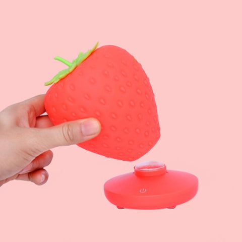 Creative Home LED Silicone Strawberry Night Light USB Rechargeable Bedside Decoration Atmosphere Light, Pink Strawberry, Red Strawberry, White Strawberry