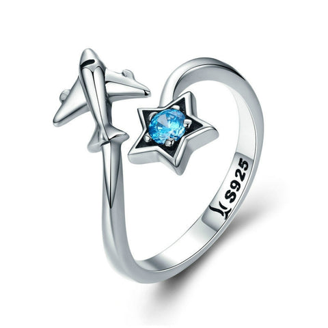 S925 Sterling Silver Ring Interstellar Journey Open Female Ring, SCR322