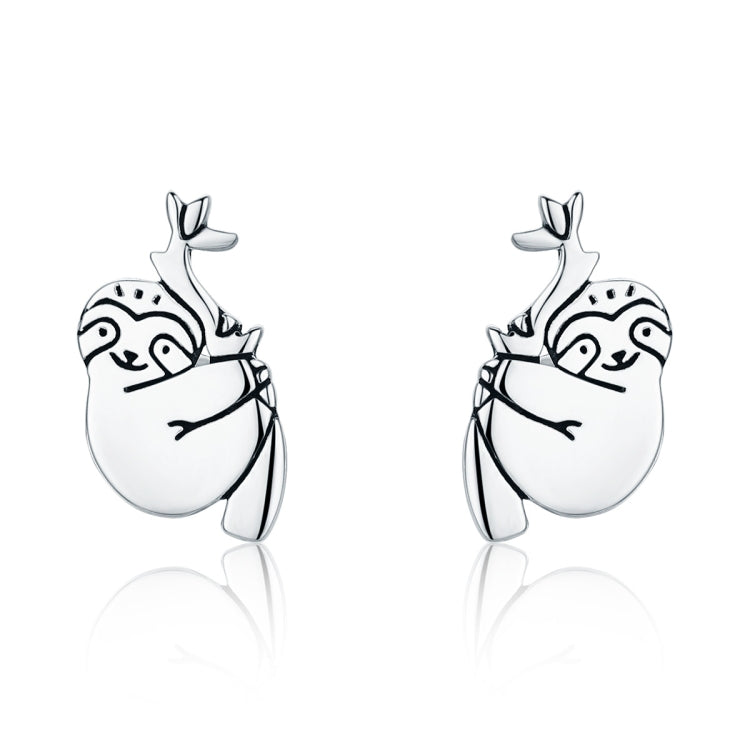 Animal Sloth Earrings Sterling Silver Simple Earrings, SCE327