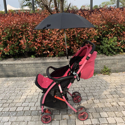 Stroller Universal Stroller Umbrella Sliding Baby Artifact Vinyl Anti-UV Universal Clip Sun And Rain Dual-use Umbrella, Pink, Gray, Blue, Black