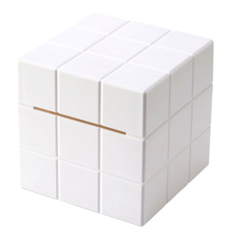 Cube Tissue Box Desktop Storage Box, Pure White, White+Grey, White+Pink, White+Blue