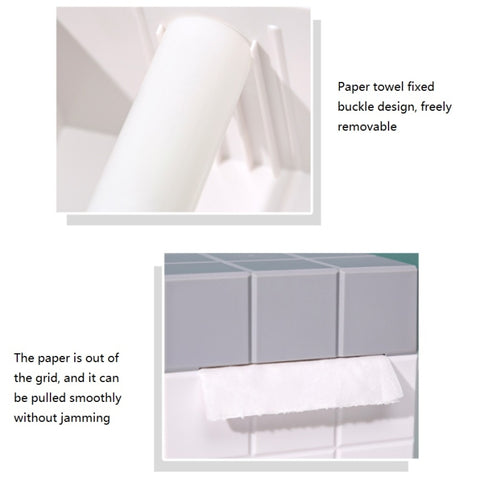 Cube Tissue Box Desktop Storage Box, Pure White, White+Grey, White+Pink, White+Blue