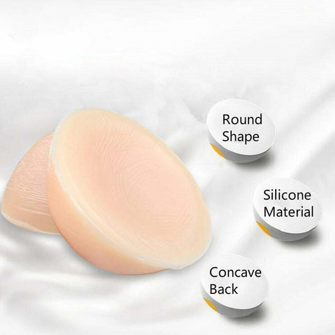 Round Men Pseudo-girl Silicone Fake Breasts Cross-dressing Breast Implants, 500g, 600g, 800g, 1000g