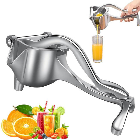 LsCook Aluminum Detachable Manual Juicer Lemon Watermelon Orange Fruit Juicer, Silver, Gold, Titanium Black, Rose Red, Black