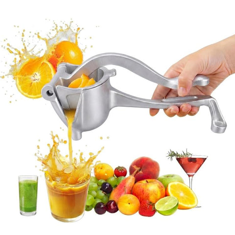 LsCook Aluminum Detachable Manual Juicer Lemon Watermelon Orange Fruit Juicer, Silver, Gold, Titanium Black, Rose Red, Black