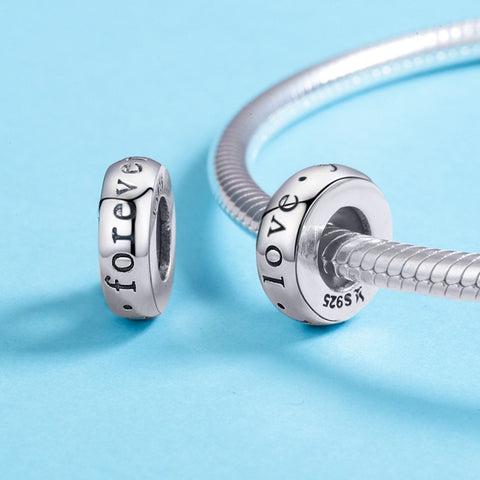 Girlfriend Gift S925 Sterling Silver Always Love You Love Heart Shaped Beads