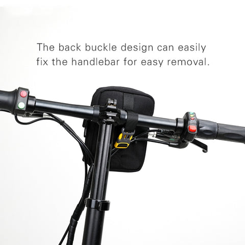 Rhinowalk Bicycle Handlebar Bag Multifunctional Storage Bag Waterproof Clutch, Gray, Black