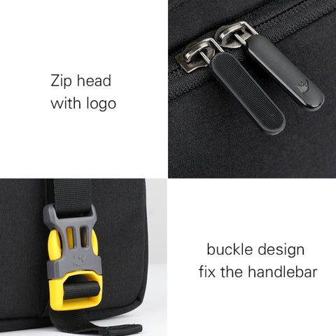 Rhinowalk Bicycle Handlebar Bag Multifunctional Storage Bag Waterproof Clutch, Gray, Black