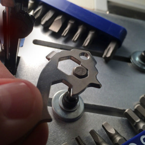 20 in 1 Multi-function EDC Tool Key Ring Bottle Opener Screwdriver Multi-purpose Outdoor Mini Tool, Key Ring Bottle Opener