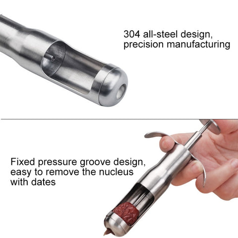 Stainless Steel Red Date Pitting Device Cherry Fruit Coring Device, Small, Large