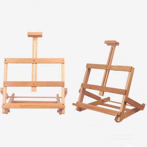 Horizontal Desktop Wooden Easel Sketch Exhibition Easel, Beech  45x37x50cm, Beech 35x33x48cm, Yellow Pine 35x33x48cm