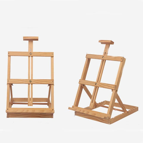 Horizontal Desktop Wooden Easel Sketch Exhibition Easel, Beech  45x37x50cm, Beech 35x33x48cm, Yellow Pine 35x33x48cm