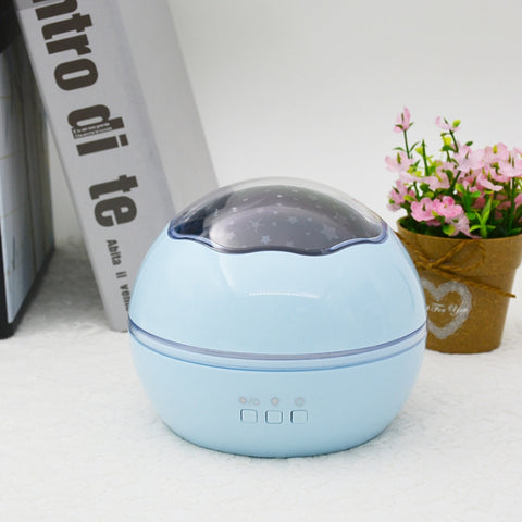 Small Ball USB Rotating Starry Sky Ocean Projector Night Light, Black, White, Blue, Pink