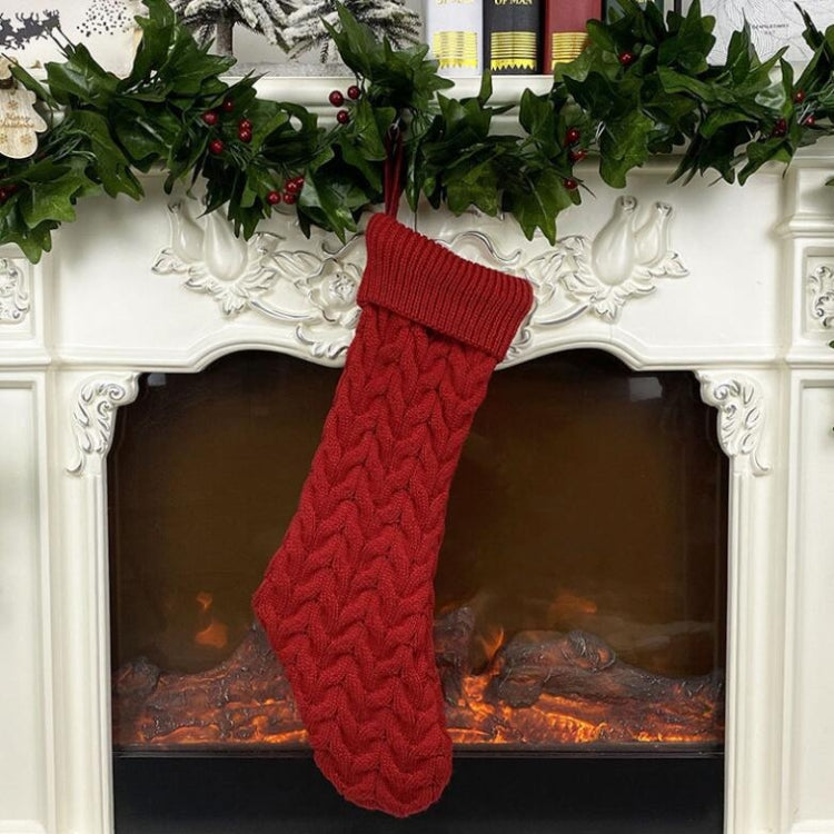 Knitted Woolen Gift Bags Christmas Socks Christmas Pendants Ornaments