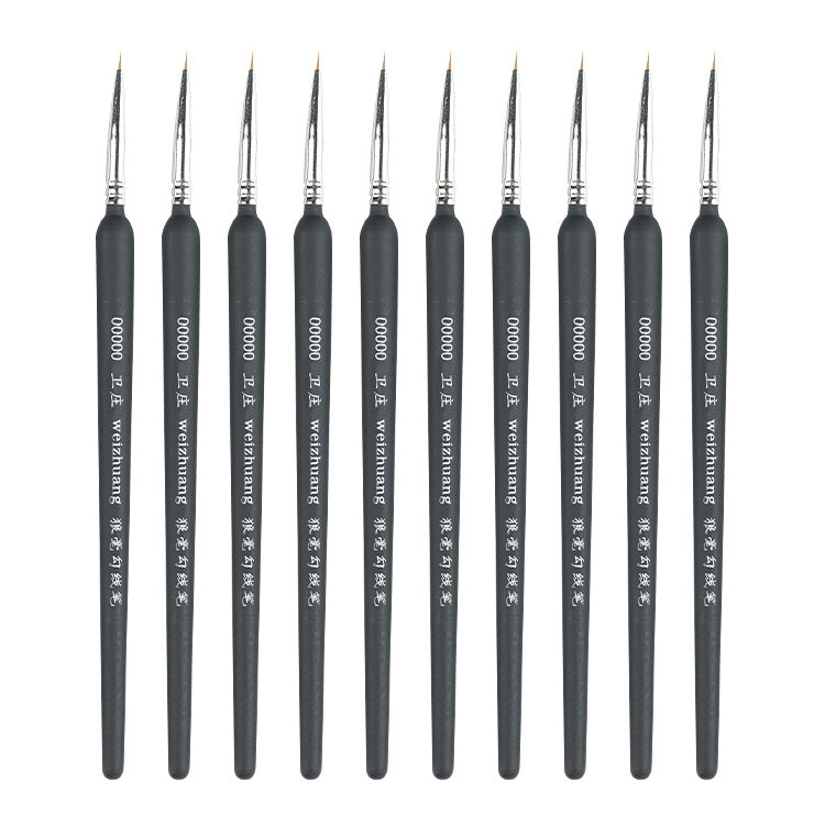 WeiZhuang Hook Line Pen Painting Hand-painted Watercolor Wolf Mint Hook Line Pen Painting Stroke Thin Line Brush, 10 PCS 00000 Dark Blue, 10 PCS 000 Dark Blue, 10 PCS 00 Dark Blue, 10 PCS 0 Dark Blue, 10 PCS 1 Dark Blue, 10 PCS 2 Dark Blue             ...