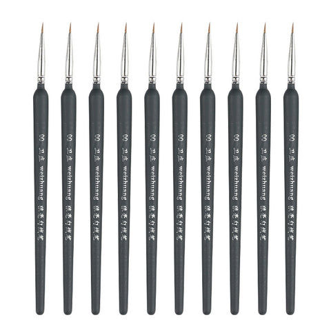 WeiZhuang Hook Line Pen Painting Hand-painted Watercolor Wolf Mint Hook Line Pen Painting Stroke Thin Line Brush, 10 PCS 00000 Dark Blue, 10 PCS 000 Dark Blue, 10 PCS 00 Dark Blue, 10 PCS 0 Dark Blue, 10 PCS 1 Dark Blue, 10 PCS 2 Dark Blue             ...
