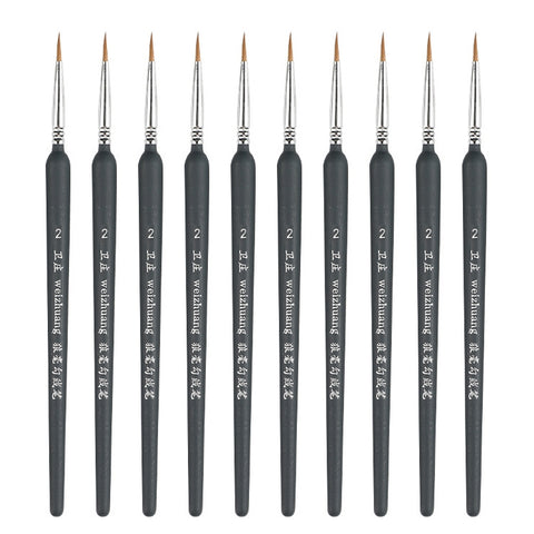 WeiZhuang Hook Line Pen Painting Hand-painted Watercolor Wolf Mint Hook Line Pen Painting Stroke Thin Line Brush, 10 PCS 00000 Dark Blue, 10 PCS 000 Dark Blue, 10 PCS 00 Dark Blue, 10 PCS 0 Dark Blue, 10 PCS 1 Dark Blue, 10 PCS 2 Dark Blue             ...