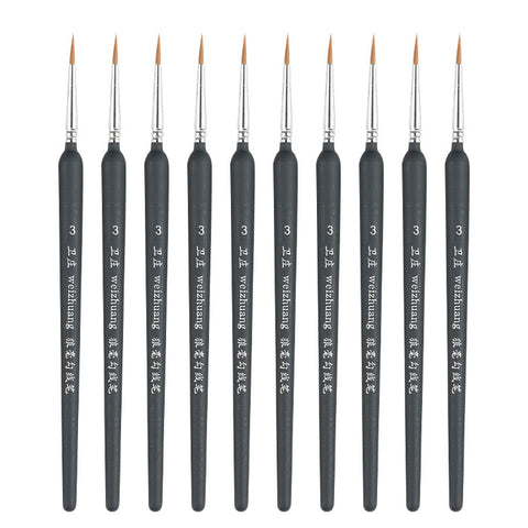 WeiZhuang Hook Line Pen Painting Hand-painted Watercolor Wolf Mint Hook Line Pen Painting Stroke Thin Line Brush, 10 PCS 00000 Dark Blue, 10 PCS 000 Dark Blue, 10 PCS 00 Dark Blue, 10 PCS 0 Dark Blue, 10 PCS 1 Dark Blue, 10 PCS 2 Dark Blue             ...