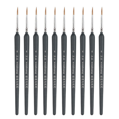 WeiZhuang Hook Line Pen Painting Hand-painted Watercolor Wolf Mint Hook Line Pen Painting Stroke Thin Line Brush, 10 PCS 00000 Dark Blue, 10 PCS 000 Dark Blue, 10 PCS 00 Dark Blue, 10 PCS 0 Dark Blue, 10 PCS 1 Dark Blue, 10 PCS 2 Dark Blue             ...