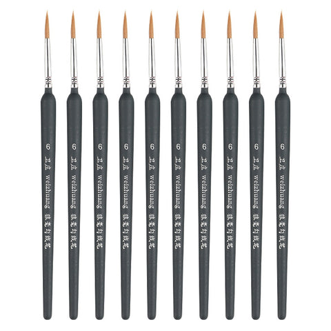 WeiZhuang Hook Line Pen Painting Hand-painted Watercolor Wolf Mint Hook Line Pen Painting Stroke Thin Line Brush, 10 PCS 00000 Dark Blue, 10 PCS 000 Dark Blue, 10 PCS 00 Dark Blue, 10 PCS 0 Dark Blue, 10 PCS 1 Dark Blue, 10 PCS 2 Dark Blue             ...