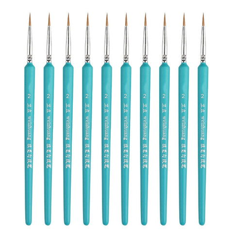 WeiZhuang Hook Line Pen Painting Hand-painted Watercolor Wolf Mint Hook Line Pen Painting Stroke Thin Line Brush, 10 PCS 00000 Dark Blue, 10 PCS 000 Dark Blue, 10 PCS 00 Dark Blue, 10 PCS 0 Dark Blue, 10 PCS 1 Dark Blue, 10 PCS 2 Dark Blue             ...