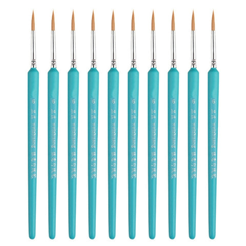 WeiZhuang Hook Line Pen Painting Hand-painted Watercolor Wolf Mint Hook Line Pen Painting Stroke Thin Line Brush, 10 PCS 00000 Dark Blue, 10 PCS 000 Dark Blue, 10 PCS 00 Dark Blue, 10 PCS 0 Dark Blue, 10 PCS 1 Dark Blue, 10 PCS 2 Dark Blue             ...