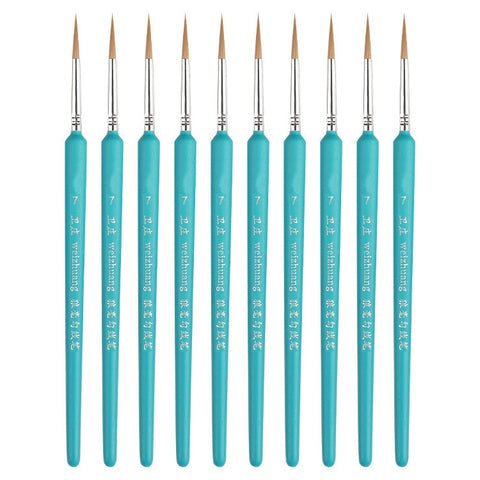 WeiZhuang Hook Line Pen Painting Hand-painted Watercolor Wolf Mint Hook Line Pen Painting Stroke Thin Line Brush, 10 PCS 00000 Dark Blue, 10 PCS 000 Dark Blue, 10 PCS 00 Dark Blue, 10 PCS 0 Dark Blue, 10 PCS 1 Dark Blue, 10 PCS 2 Dark Blue             ...