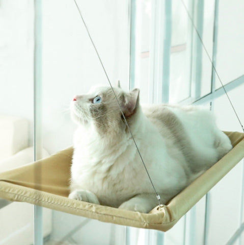 Pets Suction Cup Cat Hammock Window Hanging Hammock, Blue, Green, Purple, Khaki