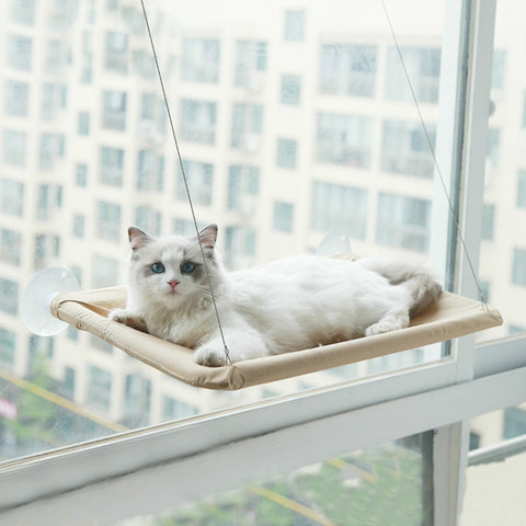 Pets Suction Cup Cat Hammock Window Hanging Hammock, Blue, Green, Purple, Khaki