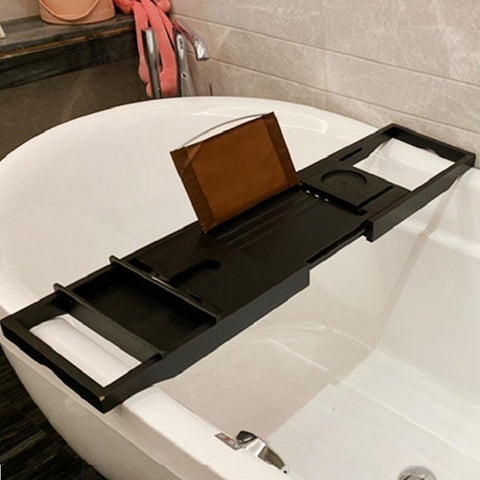 Bathroom Multifunctional Retractable Bathtub Shelf Rack, Single Box, Double Box