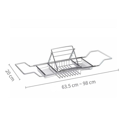 304 Stainless Steel Bathtub Rack Retractable Bracket Bathroom Shelf, Stainless Steel Bathtub Rack